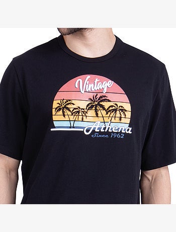 Pyjama court col rond homme Ecopack Sérigraphie Athena