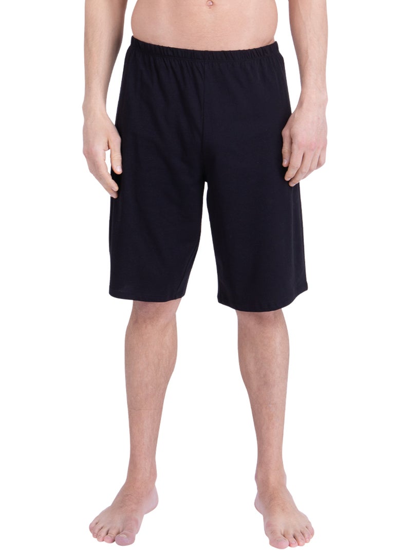 Pyjama court col rond homme My Petit Prix Athena Bleu Noir - Kiabi