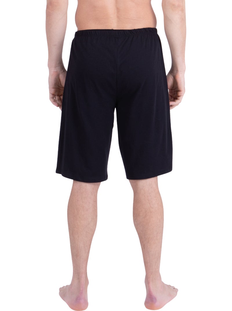 Pyjama court col rond homme My Petit Prix Athena Bleu Noir - Kiabi