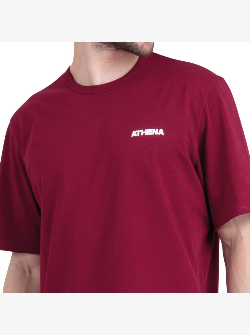 Pyjama court col rond homme My Petit Prix Athena Bleu Rouge - Kiabi