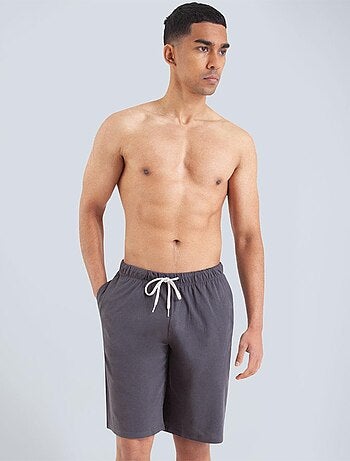 Soldes Pyjama-short homme - Pyjama court, pyjashort - gris - Kiabi