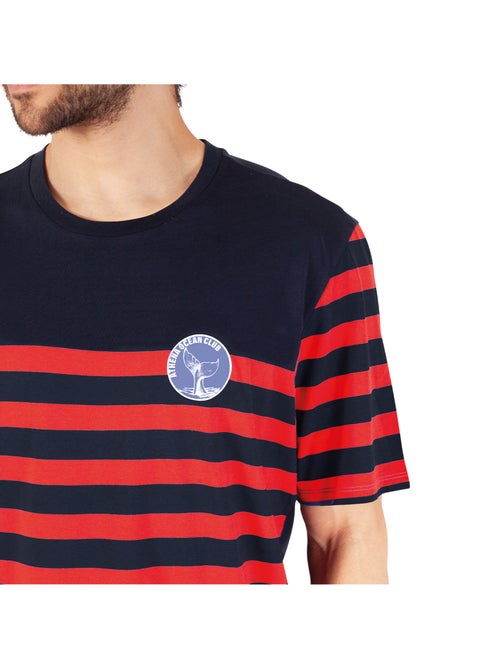 Pyjama court col rond homme Rayures Ocean Club Athena - Kiabi