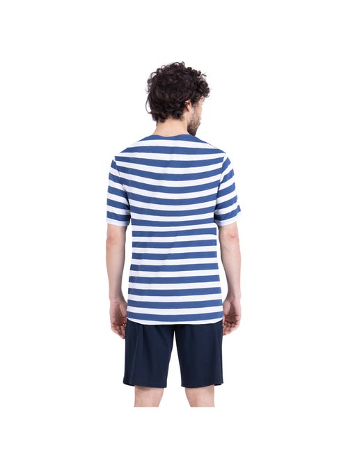 Pyjama court col rond homme Rayures Ocean Club Athena - Kiabi