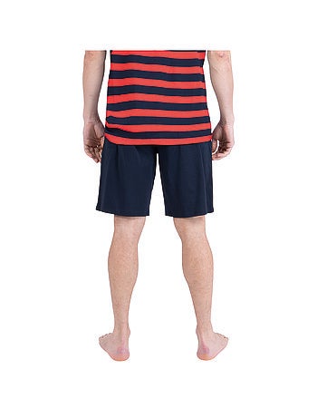 Pyjama court col rond homme Rayures Ocean Club Athena