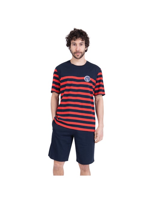 Pyjama court col rond homme Rayures Ocean Club Athena - Kiabi