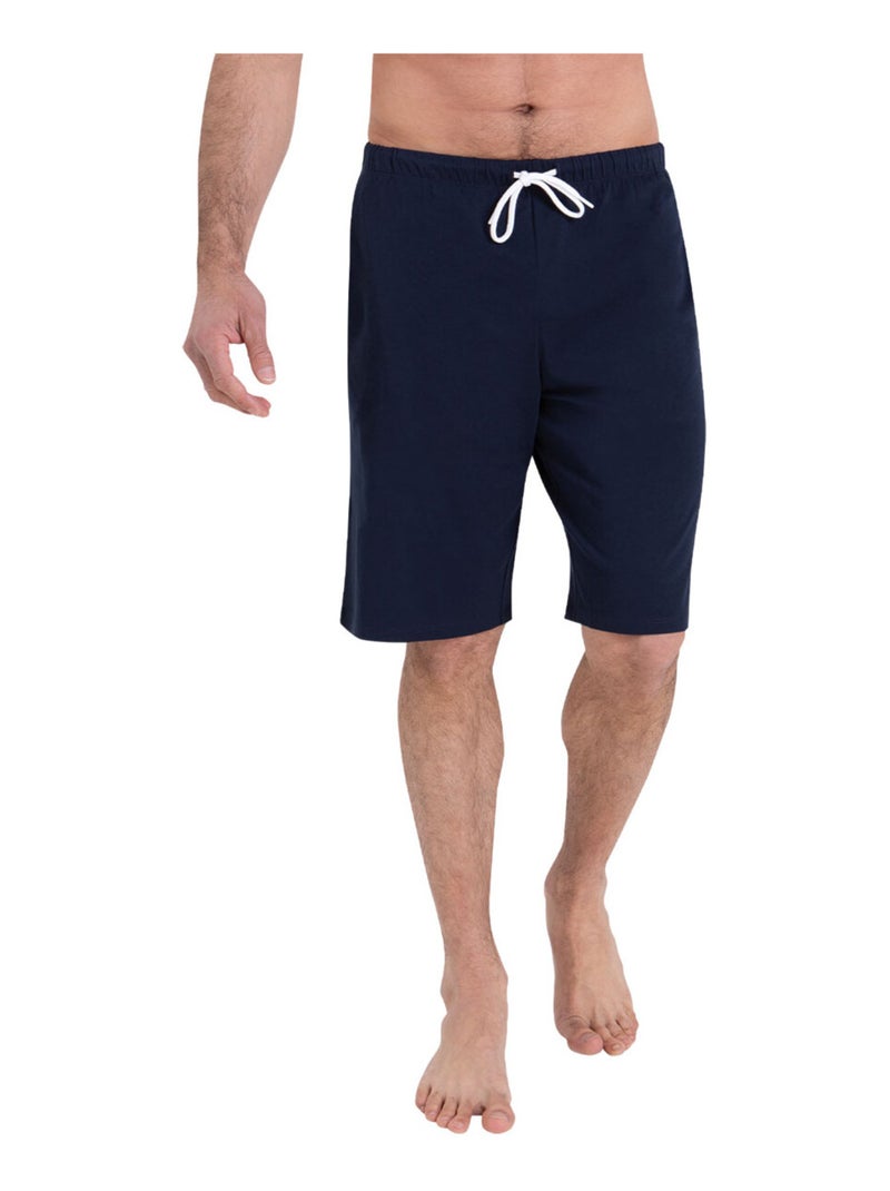 Pyjama court col rond homme Rayures Waves Athena Bleu - Kiabi