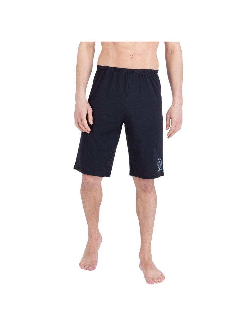 Pyjama court col rond homme SmileyWorld® I Athena Noir - Kiabi