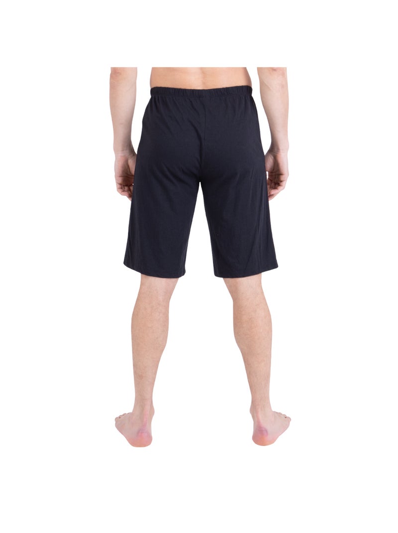 Pyjama court col rond homme SmileyWorld® I Athena Noir - Kiabi