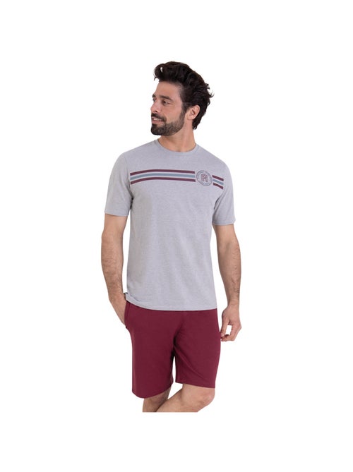 Pyjama court col rond homme Sport Athena - Kiabi