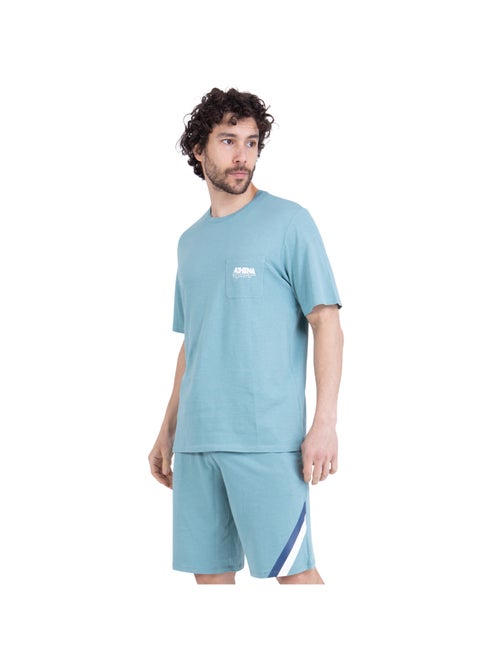 Pyjama court col rond homme Sportswear Athena - Kiabi