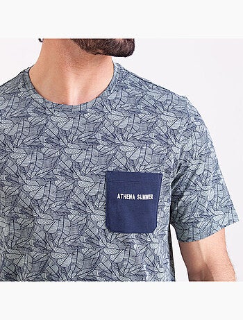 Pyjama court col rond homme Summer Athena