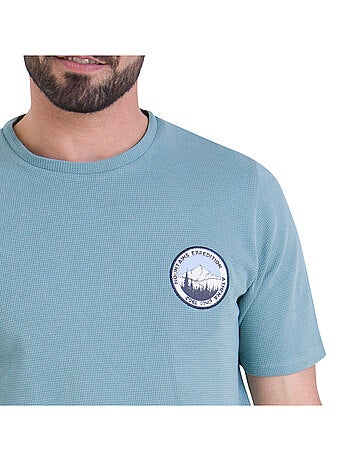 Pyjama court col rond homme Waffle Athena