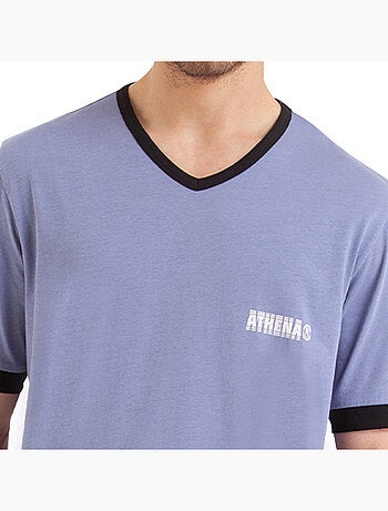 Pyjama court col V homme Ecopack Construction Athena