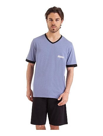 Pyjama court col V homme Ecopack Construction Athena