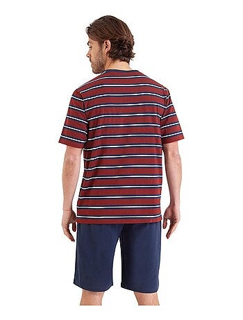 Pyjama court col V homme Rayures Cap Horn Athena