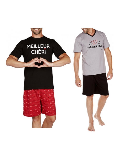 Pyjama Court COTON - Pack de 2 - Kiabi Pyjama Court COTON - Pack de 2 - Kiabi