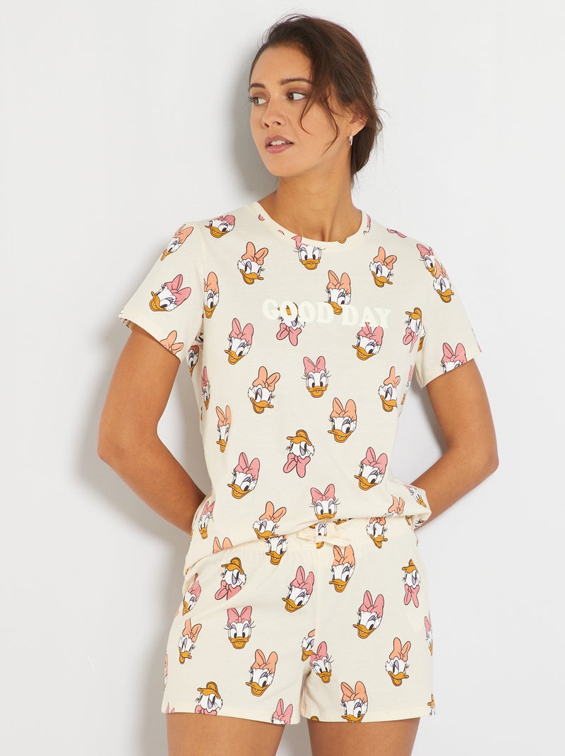 Pyjama court 'Daisy' Beige Daisy - Kiabi
