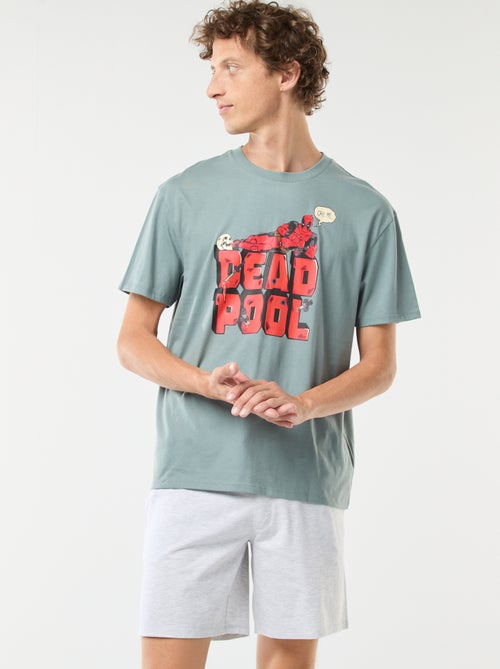 Pyjama court 'Deadpool' 'Marvel' t-shirt manches courtes + short - 2 pièces - Kiabi
