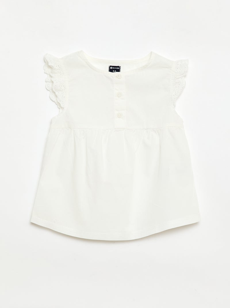 Pyjama court débardeur + short - 2 pièces Blanc - Kiabi