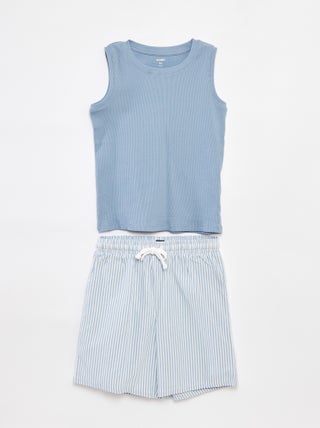 Pyjama court débardeur + short - 2 pièces