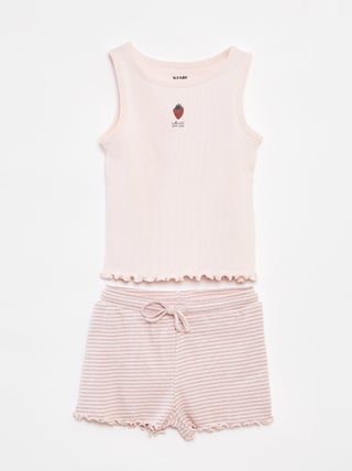 Pyjama court débardeur + short - 2 pièces