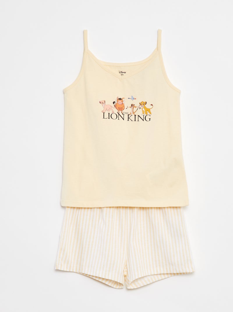 Pyjama court débardeur + short 'Disney' - 2 pièces JAUNE - Kiabi
