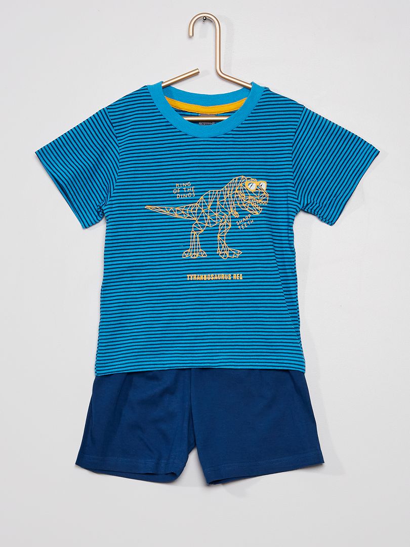 Pyjama court 'dinosaure' bleu - Kiabi