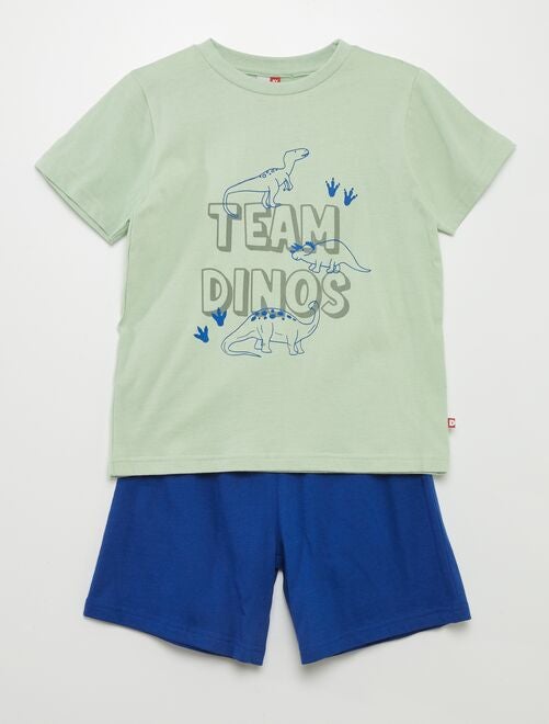 Pyjama court 'dinosaures' - 2 pièces - Kiabi