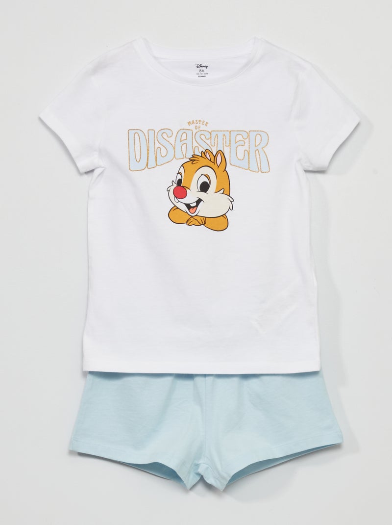 Pyjama court 'Disney'- 2 pièces Blanc - Kiabi