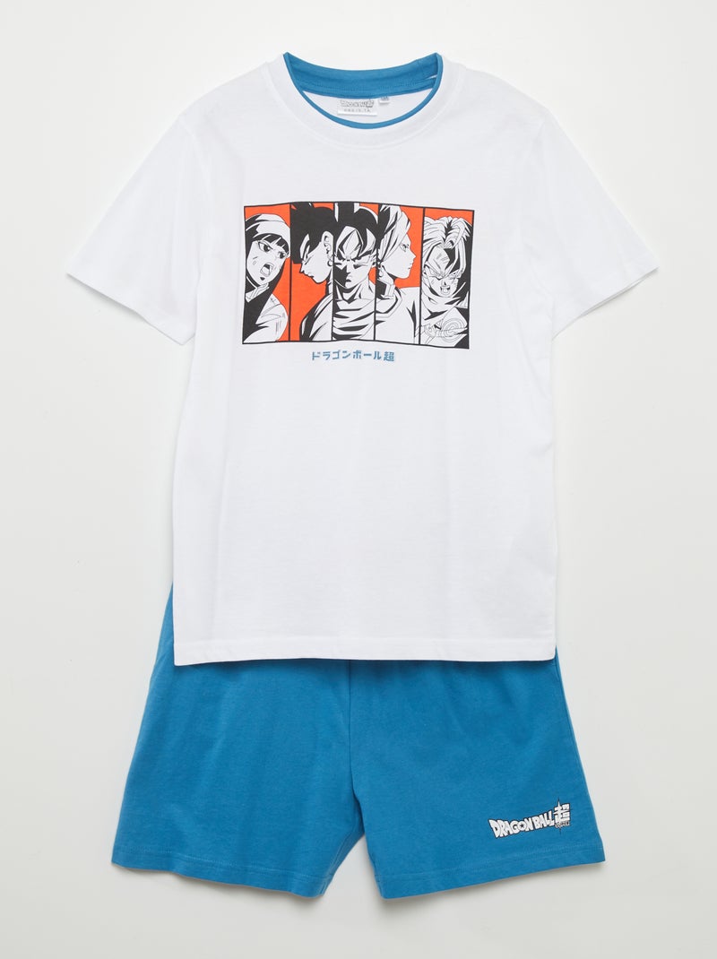 Pyjama court 'Dragon Ball Z' - 2 pièces blanc - Kiabi