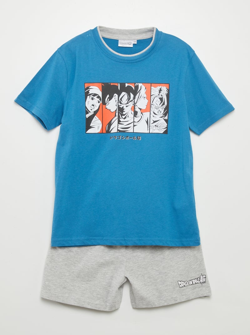 Pyjama court 'Dragon Ball Z' - 2 pièces bleu - Kiabi