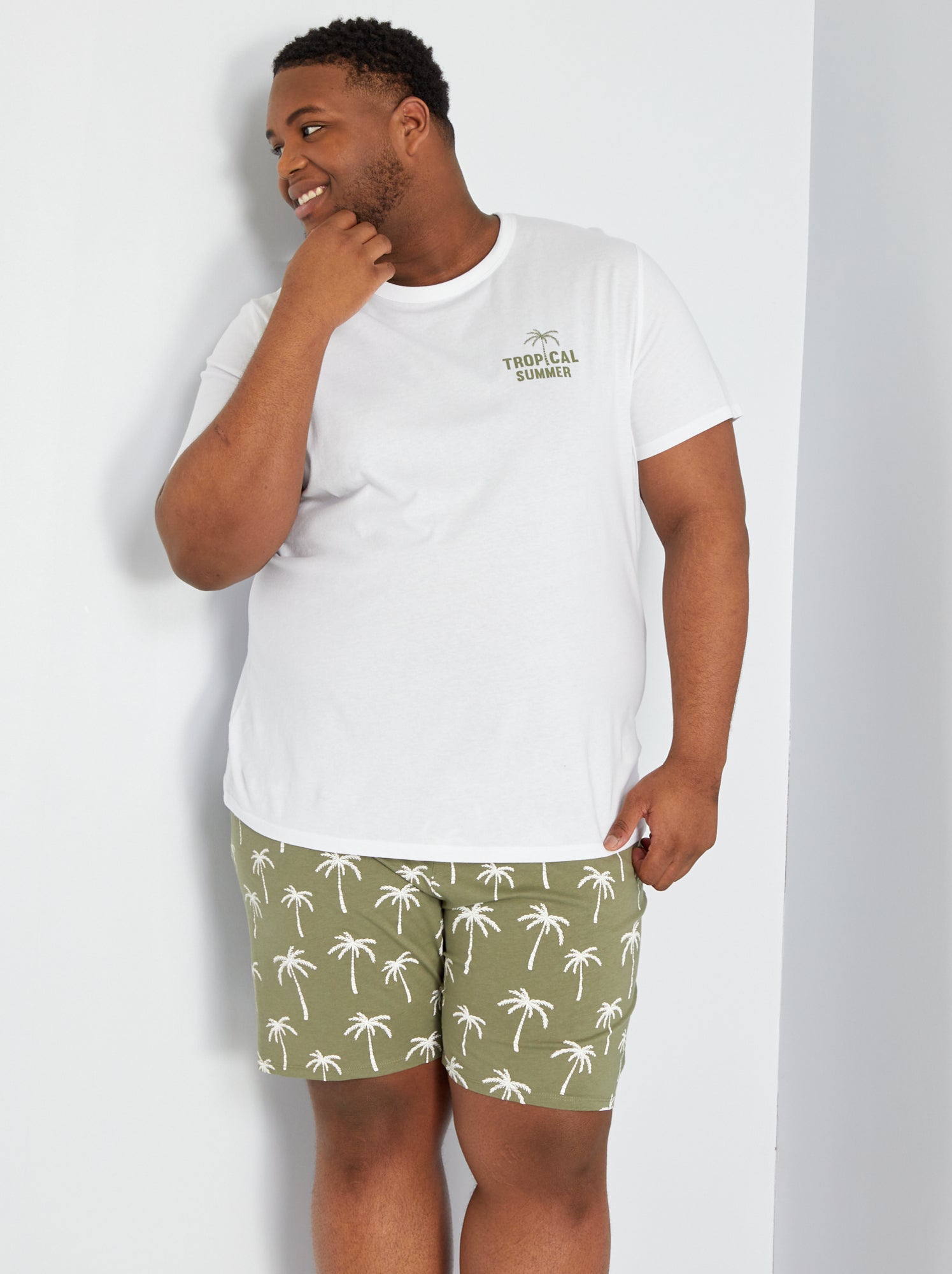 Pantalon De Pyjama Court Homme Grande Taille – Coton Léger, Coupe Baggy, Pour été, Nuit Ou Plage - 4