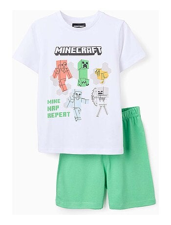 Pyjama Court en Coton Minecraft