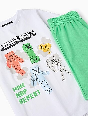 Pyjama Court en Coton Minecraft