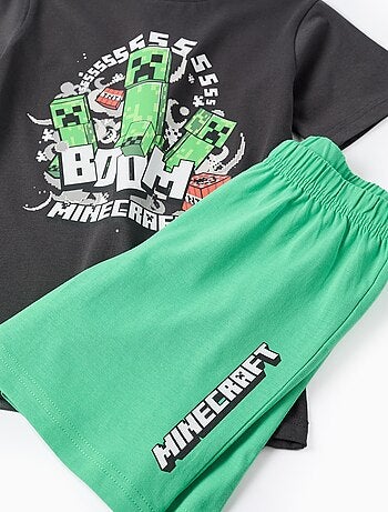 Pyjama Court en Coton Minecraft