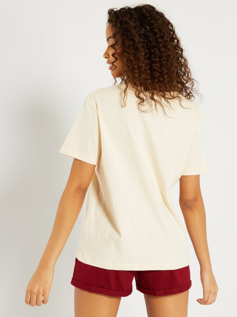 Pyjama court en jersey 'Harry Potter' - 2 pièces Beige/bordeaux - Kiabi