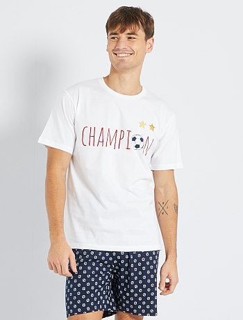 Pyjama court en maille jersey 'champion'