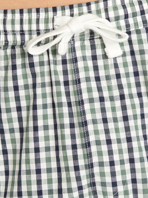 Pyjama court en popeline - 2 pièces - Kiabi