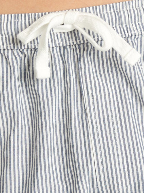 Pyjama court en popeline - 2 pièces - Kiabi