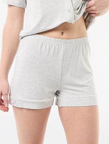 Pyjama court en viscose chiné - 2 pièces