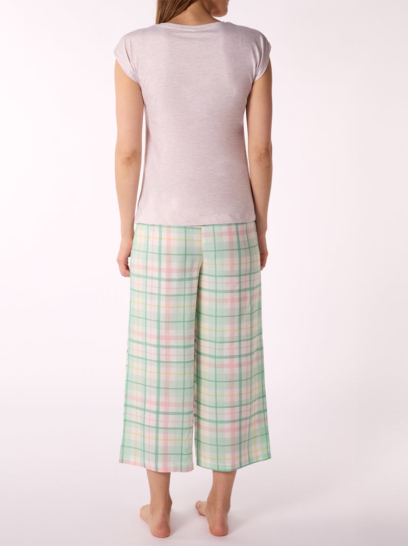 Pyjama court   ENDLESS beige chiné - MELISSA BROWN Beige - Kiabi