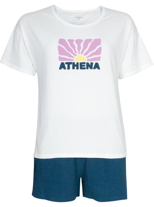 Pyjama court femme Easy Coton Athena - Kiabi