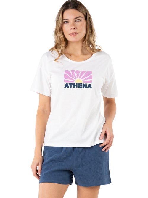 Pyjama court femme Easy Coton Athena - Kiabi