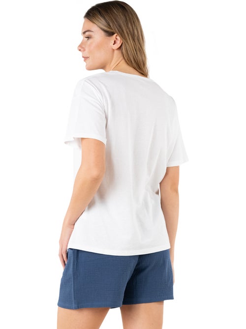 Pyjama court femme Easy Coton Athena - Kiabi