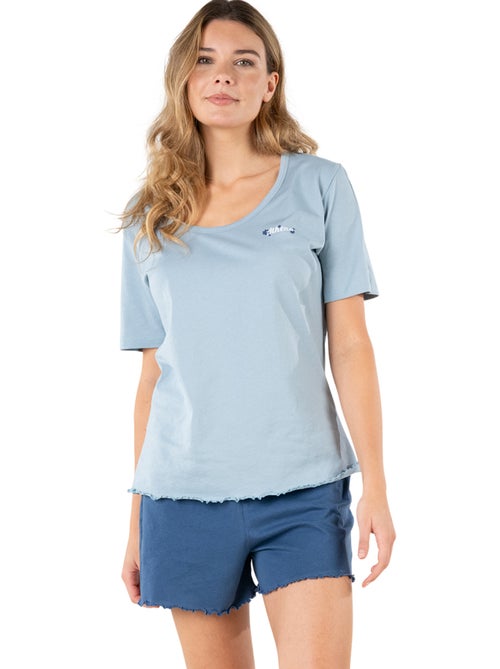 Pyjama court femme My Petit Prix - Kiabi