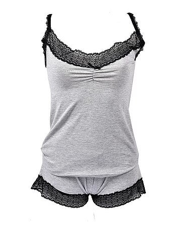 Pyjama Court Femme TWINDAY en Coton