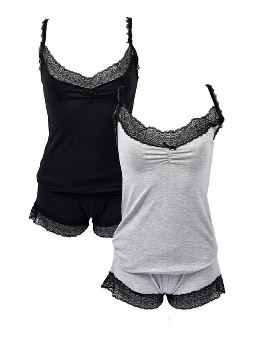 Pyjama Court Femme TWINDAY en Coton - Kiabi