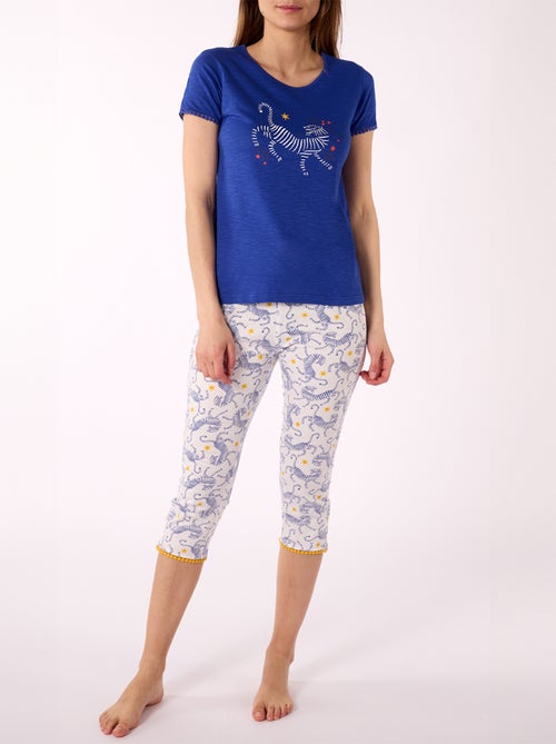Pyjama court GHANA bleu - MELISSA BROWN - Kiabi Pyjama court GHANA bleu - MELISSA BROWN - Kiabi