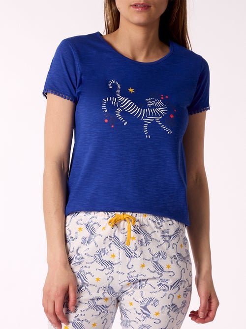 Pyjama court GHANA bleu - MELISSA BROWN - Kiabi Pyjama court GHANA bleu - MELISSA BROWN - Kiabi