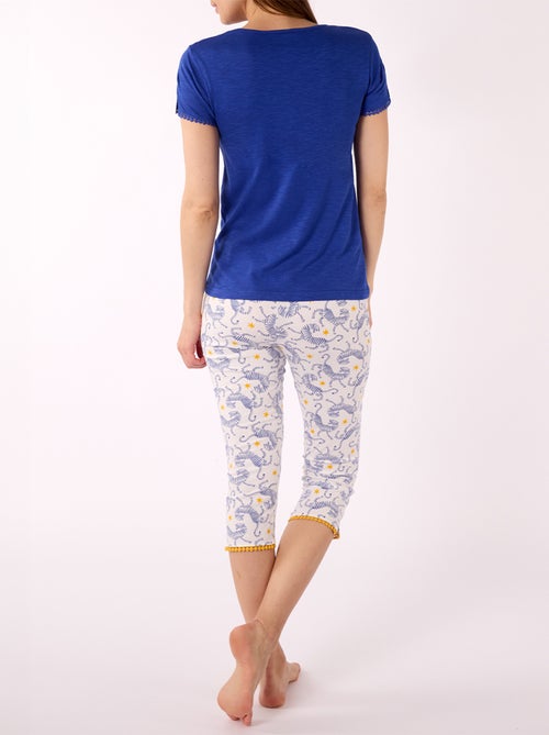 Pyjama court GHANA bleu - MELISSA BROWN - Kiabi Pyjama court GHANA bleu - MELISSA BROWN - Kiabi